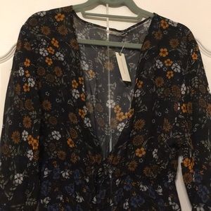 Anthropologie floral Long duster kimono